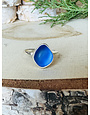 Beach Glass Dk Blue Ring Sz 10