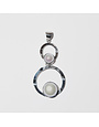 Double Pearl  Sterling Pendant