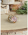 Rose Quartz & Citrine GP Sterling Ring Sz 6