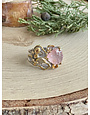 Rose Quartz & Citrine GP Sterling Ring Sz 6