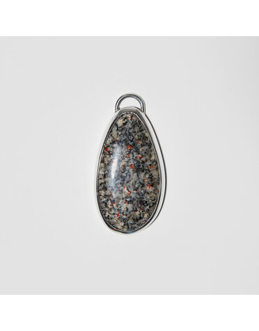 Yooperlite Large Pear Sterling Pendant