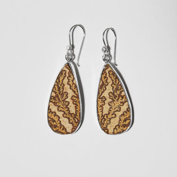Dendrite Teardrop Sterling Earrings