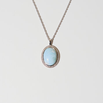 Marahlago Clarity Oval Necklace w/ White Sapphire Marahlago Clarity Oval Necklace w/ White Sapphire