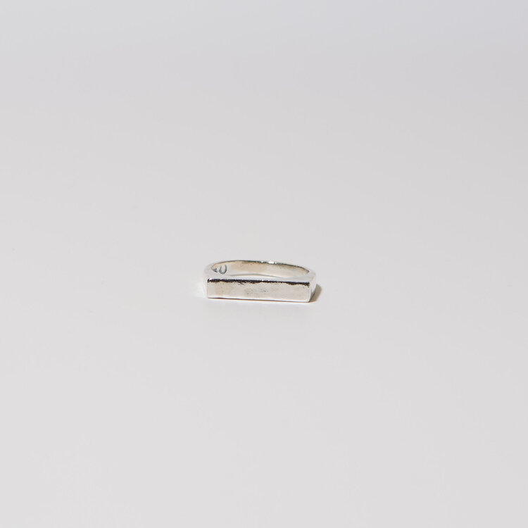 Sterling Flat Top Ring Sz 6