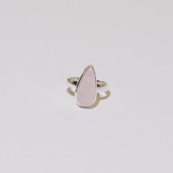 Kunzite Teardrop Sterling Ring Sz 7