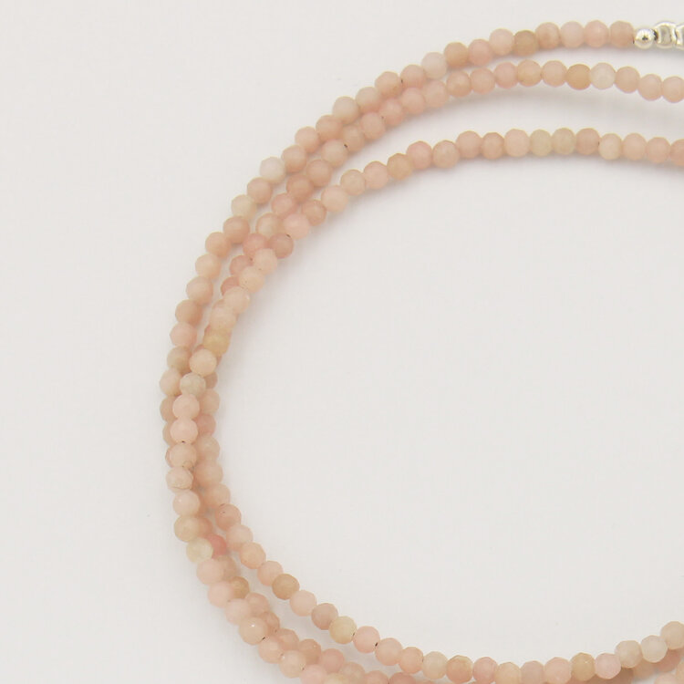 Dainty Gemstone Beaded Sterling Bracelet