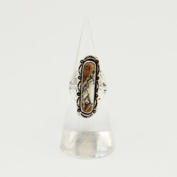 Wild Horse Skinny Oval Sterling Ring Sz 9