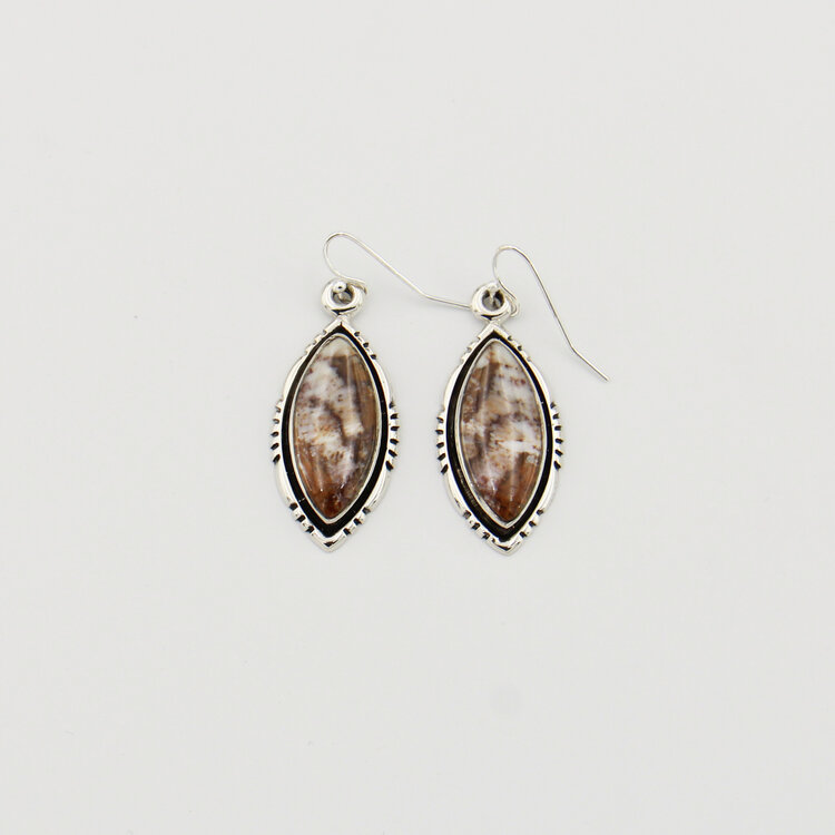 Wild Horse Marquis Sterling Earrings