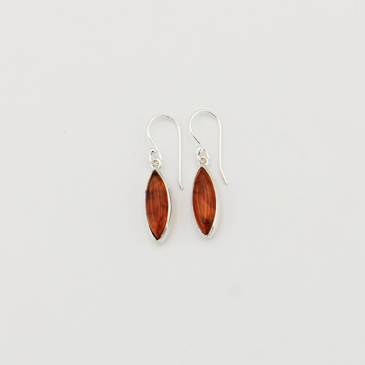 Amber Marquis Sterling Earrings