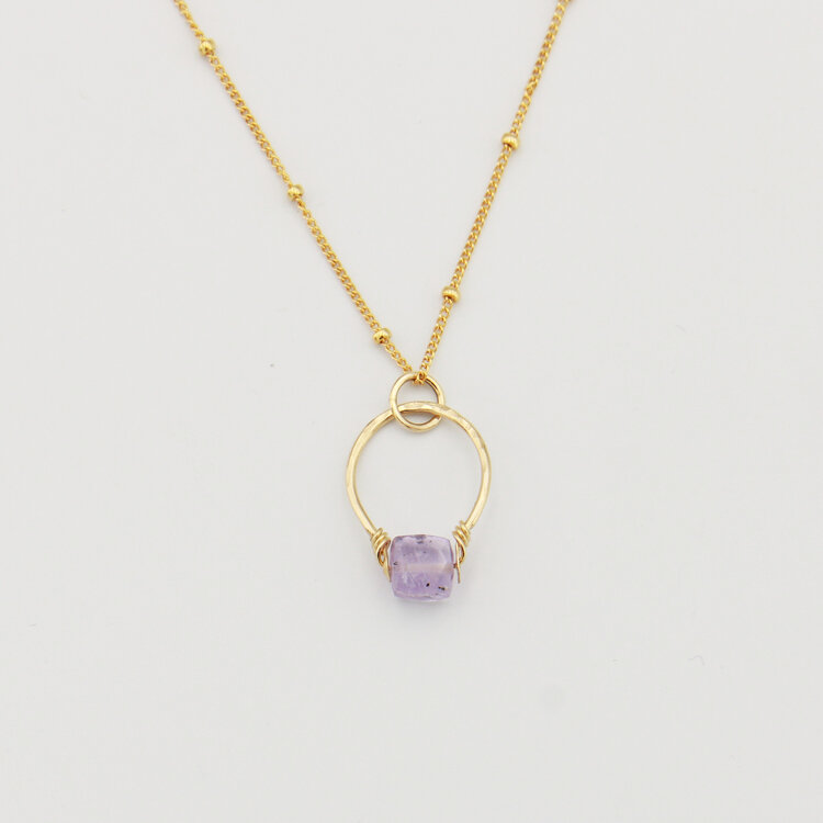 Get Lucky Amethyst GF Necklace 15-17"