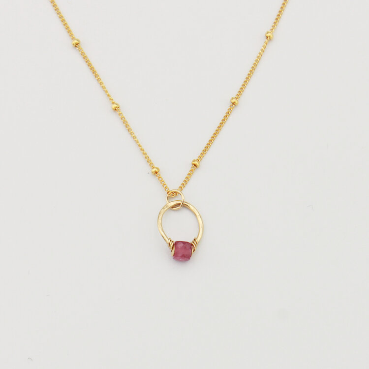 Get Lucky Tourmaline GF Necklace 15-17"