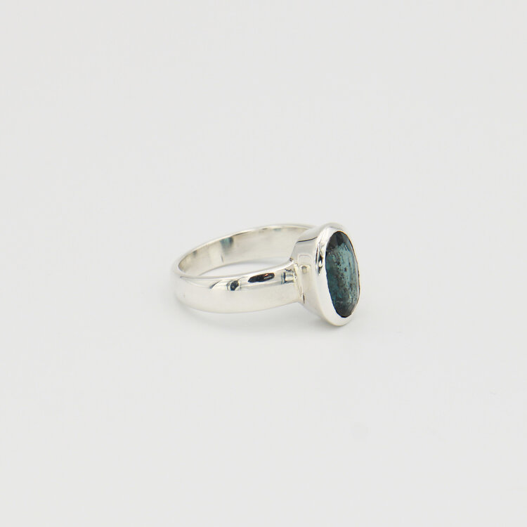 Kyanite Oval Sterling Ring Sz 7