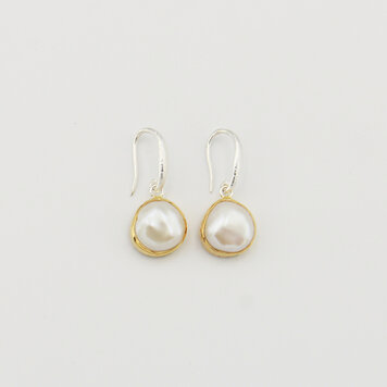 Pearl GP Sterling Drop Earrings