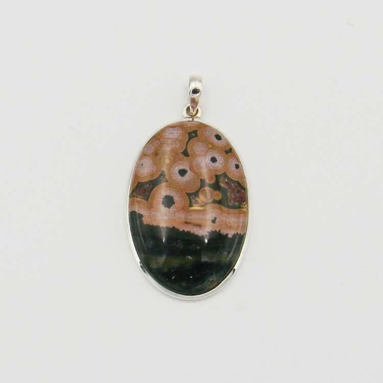 Ocean Jasper Statement Sterling Pendant