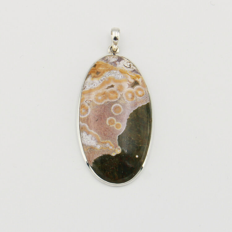 Ocean Jasper Statement Sterling Pendant