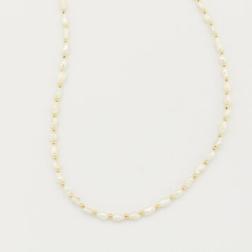 Freshwater Pearl & Beads GF Necklace Adj