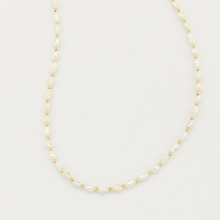 Freshwater Pearl & Beads GF Necklace Adj