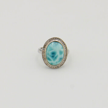 Marahlago Clarity Larimar Sterling Ring