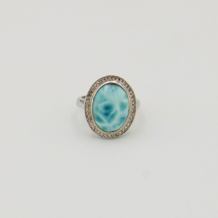 Marahlago Clarity Larimar Sterling Ring