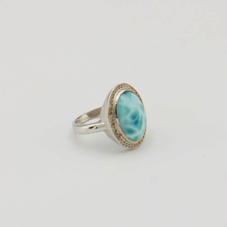 Marahlago Clarity Larimar Sterling Ring