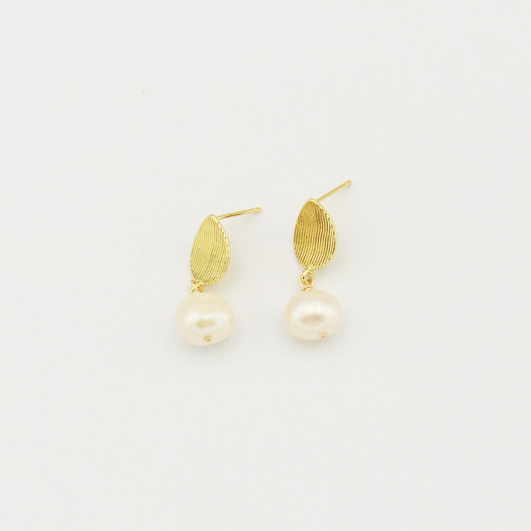 Freshwater Pearl Post GF Earrings
