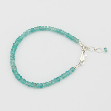 Apatite Beaded Sterling Bracelet