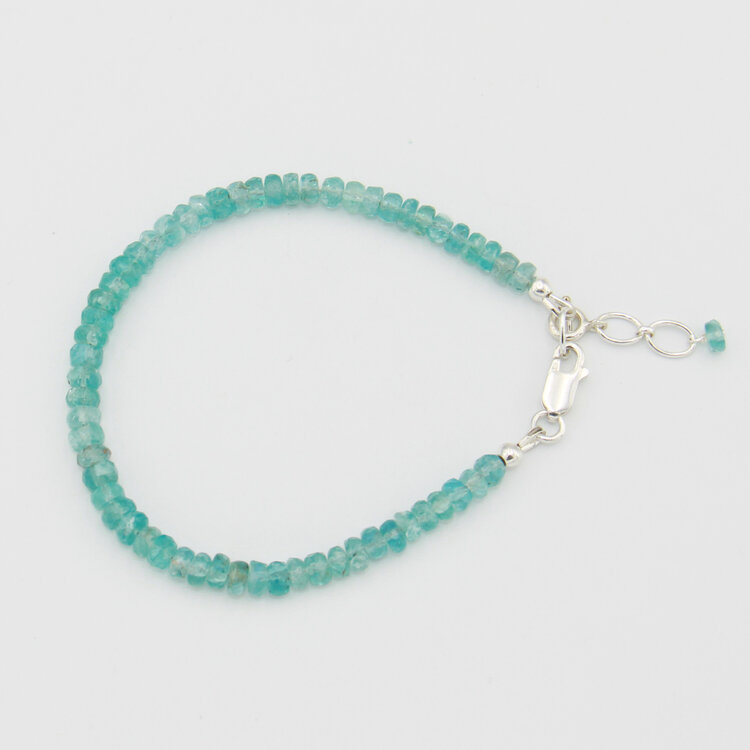 Apatite Beaded Sterling Bracelet