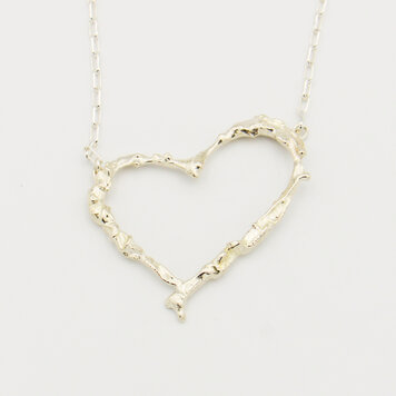 Algarve Sterling Silver Heart Necklace