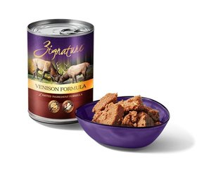 zignature venison canned dog food