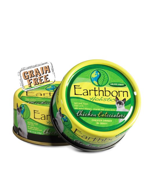 Earthborn Chicken Catcciatori Grain-Free Natural Adult Canned Cat Food, 5.5 oz.