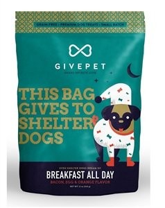 Give Pet Breakfast All Day Bacon, Egg & Orange Flavor Dog Treats, 12 oz.