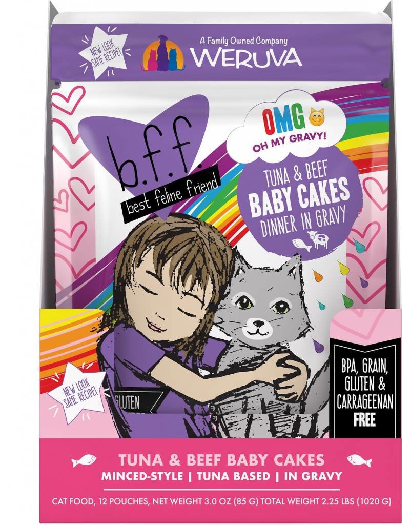 Weruva Bff Tuna Amp Beef Baby Cakes Cat Food Pouch 3 Oz City Bark
