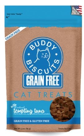 Cloud Star Buddy Biscuits Grain Free Tempting Tuna Cat Treats, 3 oz.
