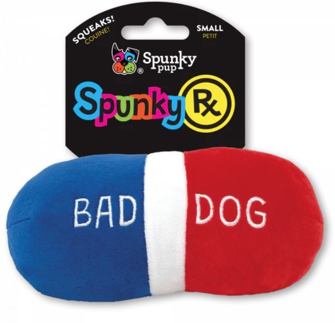Spunky Pup Spunky Pup Rx Bad Dog Pill Plush Dog Toy
