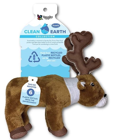 Spunky Pup Spunky Pup Clean Earth Caribou Plush Dog Toy