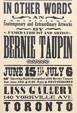Taupin In Other Words, 2013 Exhibition Poster for Bernie Taupin (Signed Poster)
