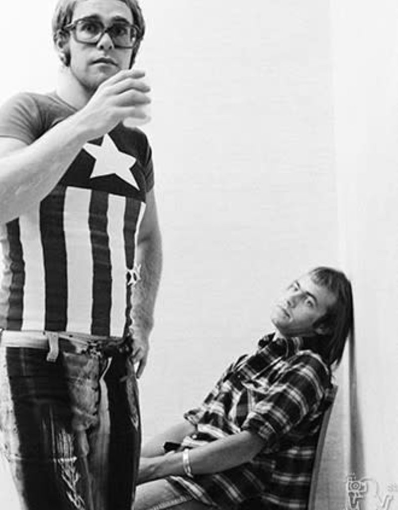 Gruen Elton John and Bernie Taupin Backstage at Carnegie Hall, NYC, 1971 by Bob Gruen