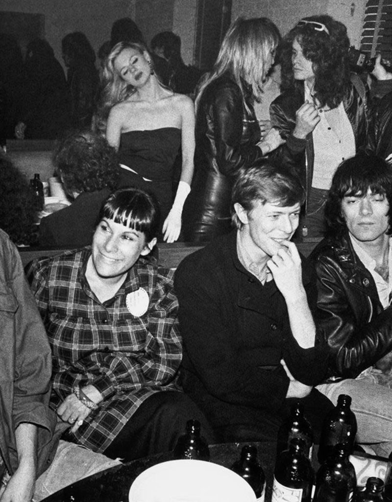 Gruen Joey Ramone, Linda Stein, David Bowie, Dee Dee Ramone, Danny Fields and Vera Ramone, Mudd Club, NYC 1979