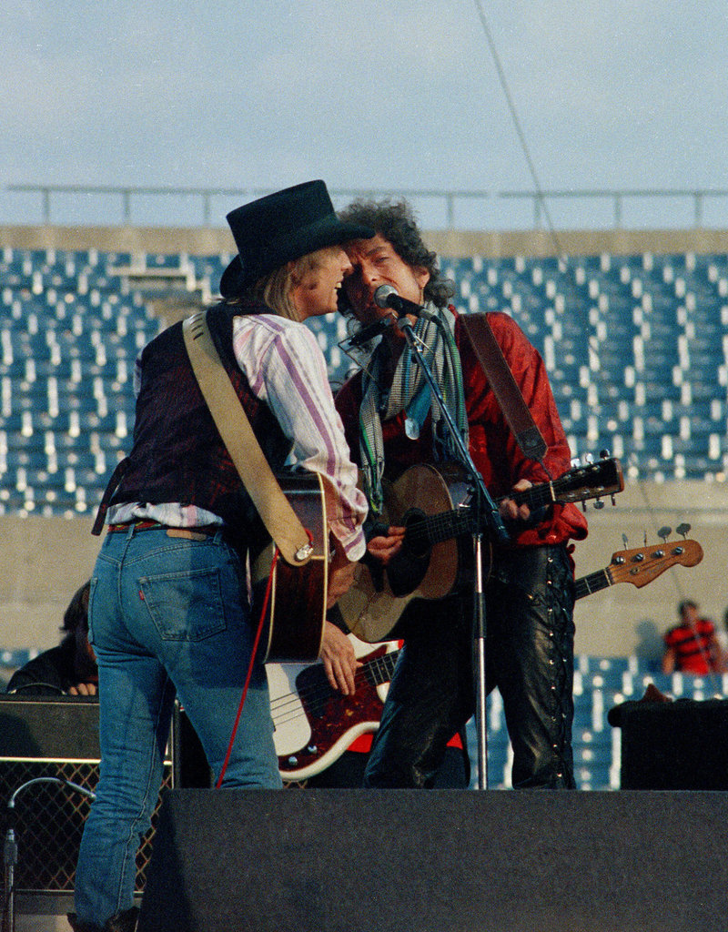 Beland Tom Petty & Bob Dylan - Rich Stadium, NY, Buffalo, 1986 by Richard Beland