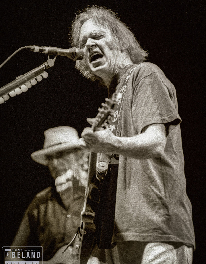 Beland Neil Young - Molson Park, Barrie 1995 by Richard Beland