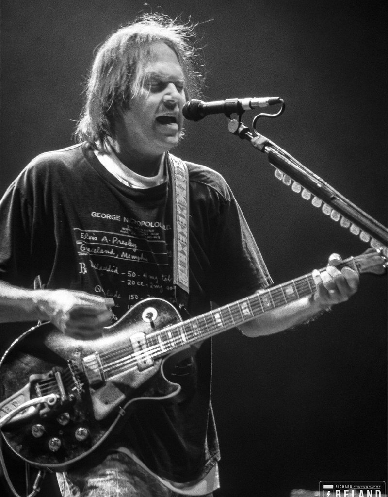 Beland Neil Young - Molson Park, Barrie 1995 by Richard Beland