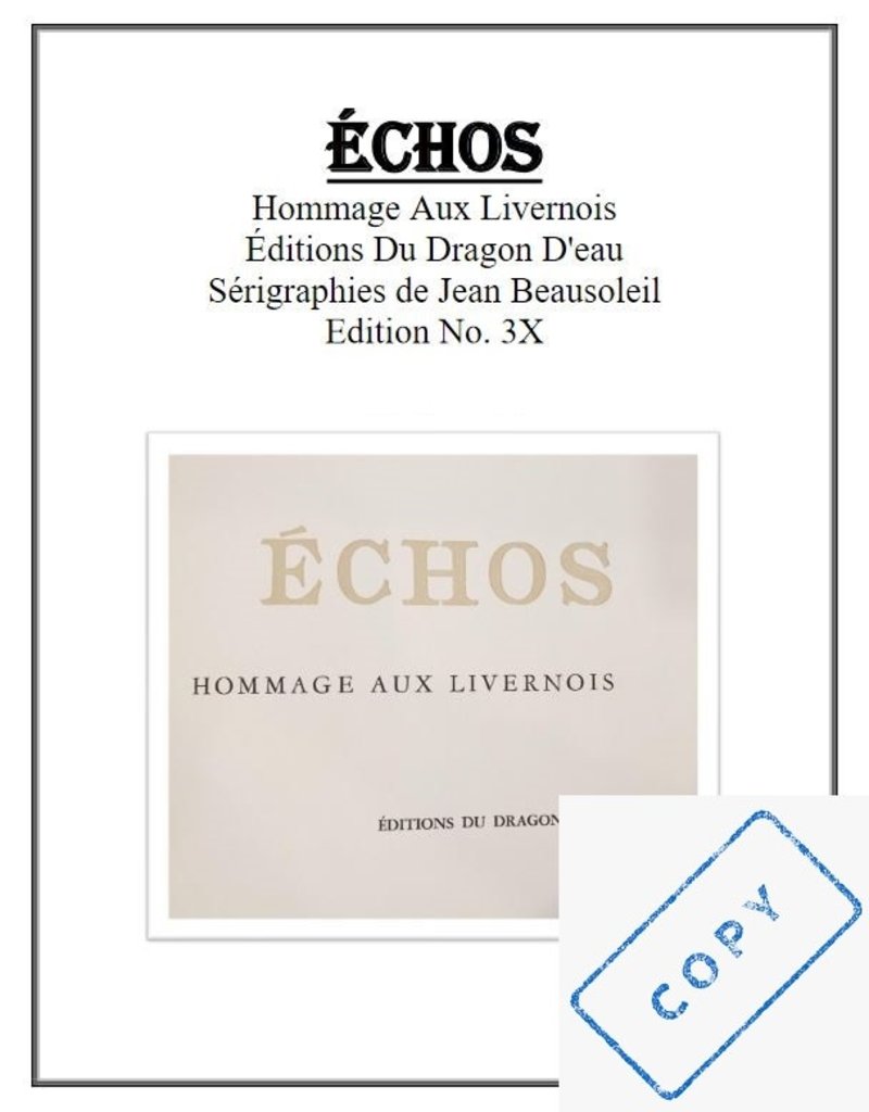 Livernois Échos, Hommage Aux Livernois, III by Jules-Ernest Livernois