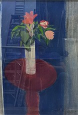 Bachinski Tulips on Pedestal Table by Walter Bachinski