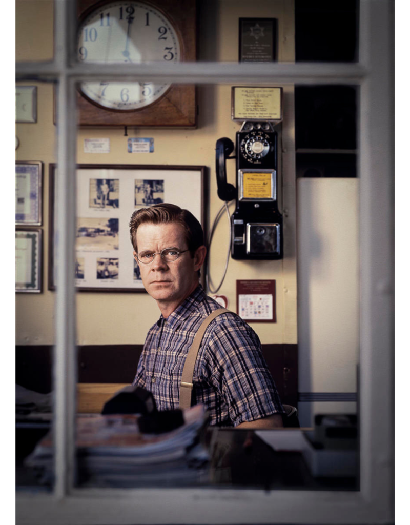 Grecco William Macy -  Poses for a Portrait on the Set of The Con - Los Angeles, CA  1997 By Michael Grecco