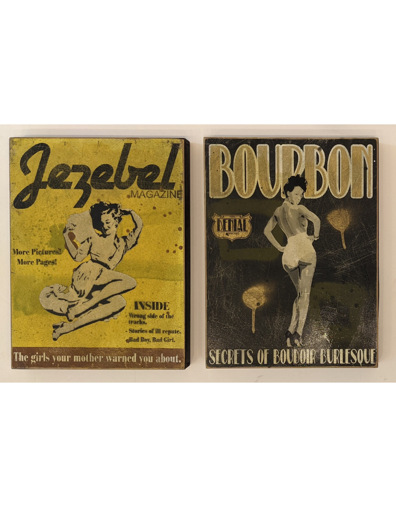 Unknown Bourbon and Jezebel (Set of 2) by Unknown Artist