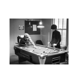 Gruen Harry Nilsson and John Lennon playing pool, Record Plant, NYC 1974 by Bob Gruen