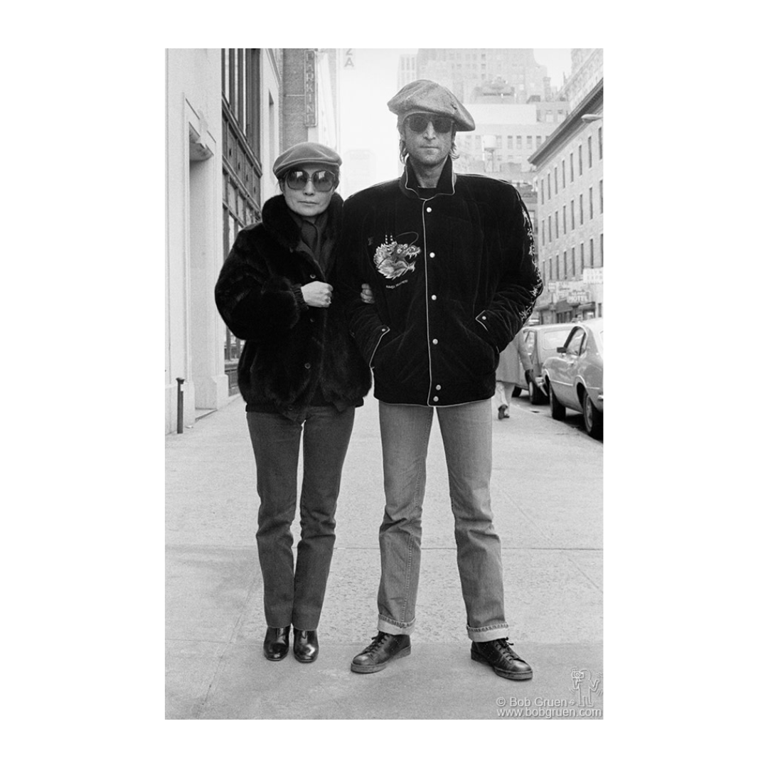 John Lennon and Yoko Ono on 44th Street, NYC 1980 by Bob