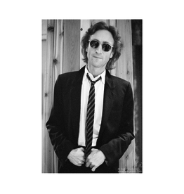 Gruen John Lennon wearing striped tie, Hit Factory, NYC 1980