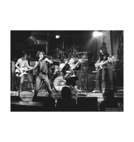 Gruen Malcolm Young, Bon Scott, Phil Rudd, Angus Young, and Cliff Williams of AC/DC, CBGB, NYC, 1977 by Bob Gruen