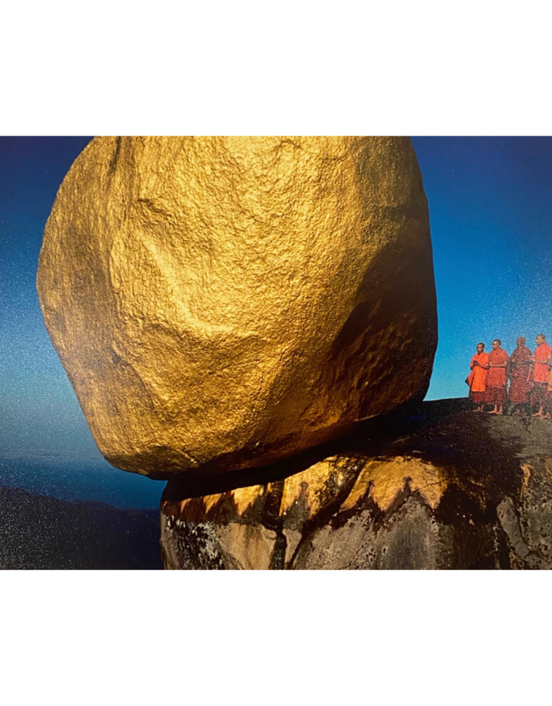 Magnum The Golden Rock at Shwe Pyi Daw, Kyaiktiyo, Myanmar 1978 (FRAMED) by Hiroji Kubota
